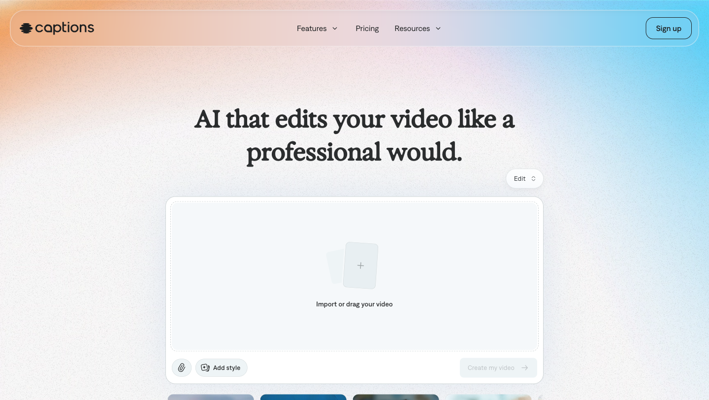 Captions - AI Tool
